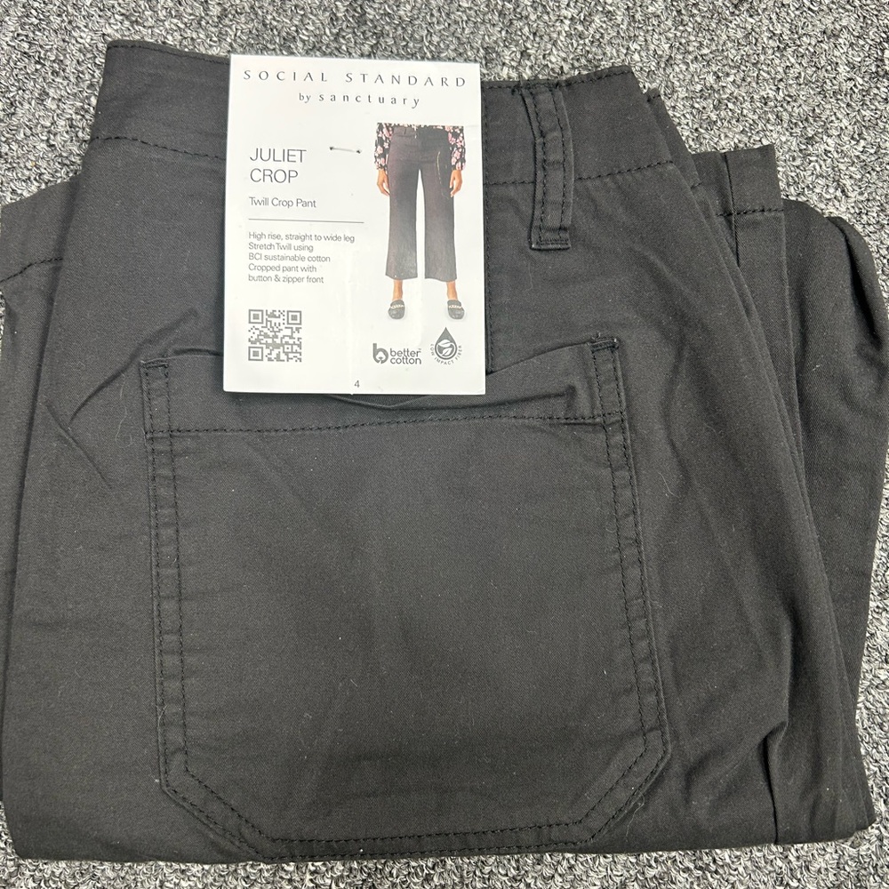 Social Standard Black Juliet Crop Pants - Picture 2 of 4